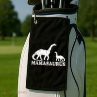Distressed Mamasaurus Mom Mama Mother Dinosaur Golf Towel thumb 2