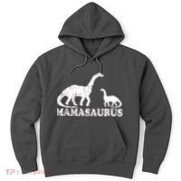 Distressed Mamasaurus Mom Mama Mother Dinosaur Hoodie thumb 0