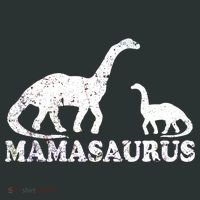 Distressed Mamasaurus Mom Mama Mother Dinosaur Hoodie thumb 7