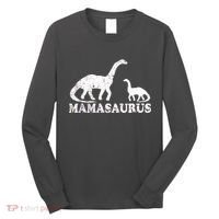 Distressed Mamasaurus Mom Mama Mother Dinosaur Long Sleeve Shirt thumb 0