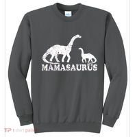 Distressed Mamasaurus Mom Mama Mother Dinosaur Sweatshirt thumb 0
