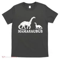 Distressed Mamasaurus Mom Mama Mother Dinosaur T-Shirt thumb 0