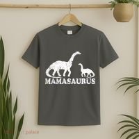 Distressed Mamasaurus Mom Mama Mother Dinosaur T-Shirt thumb 2