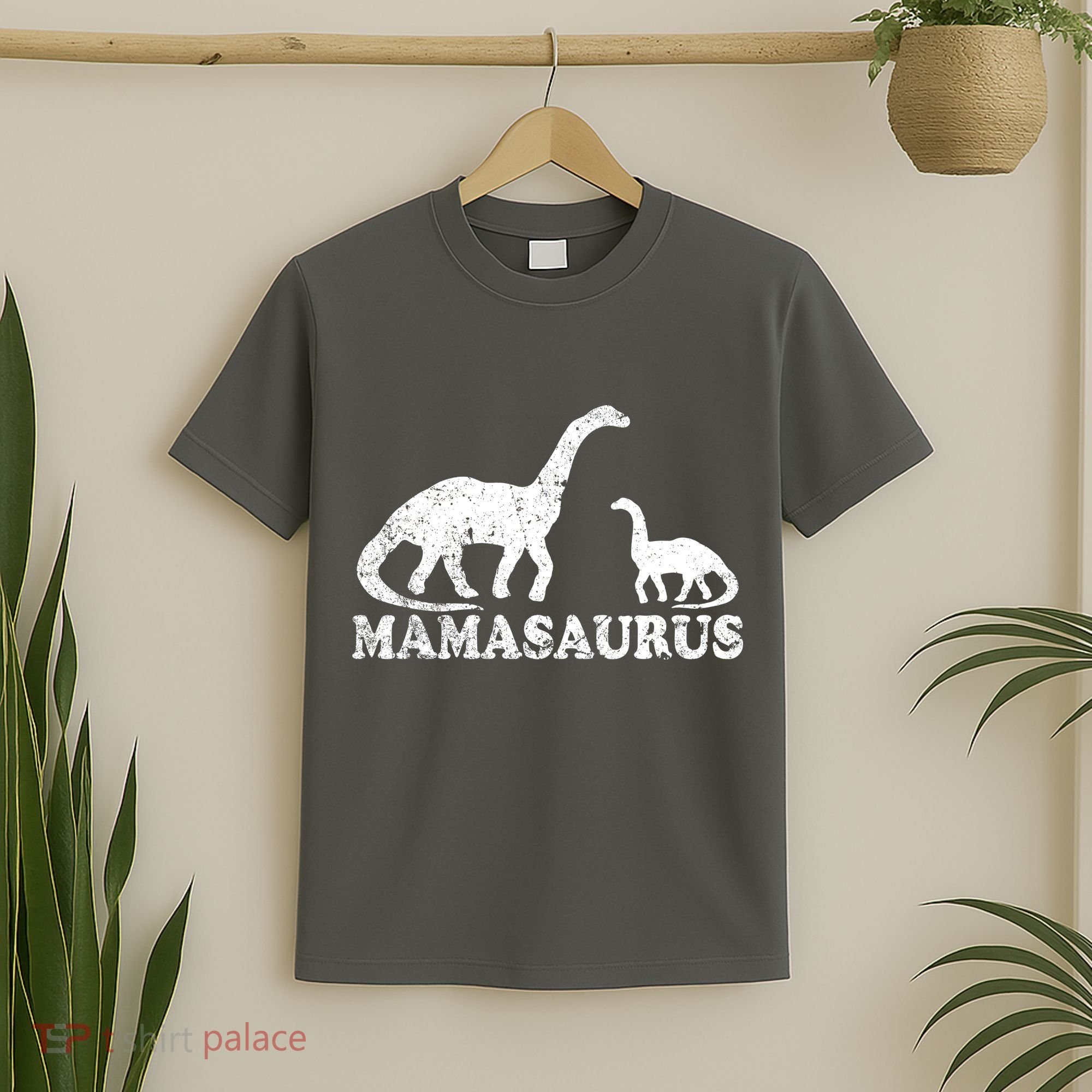Distressed Mamasaurus Mom Mama Mother Dinosaur T-Shirt