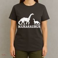 Distressed Mamasaurus Mom Mama Mother Dinosaur T-Shirt thumb 4