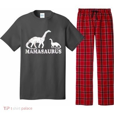 Distressed Mamasaurus Mom Mama Mother Dinosaur Pajama Set
