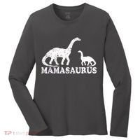 Distressed Mamasaurus Mom Mama Mother Dinosaur Women's Long Sleeve Shirt thumb 0