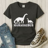 Distressed Mamasaurus Mom Mama Mother Dinosaur Women's T-Shirt thumb 3
