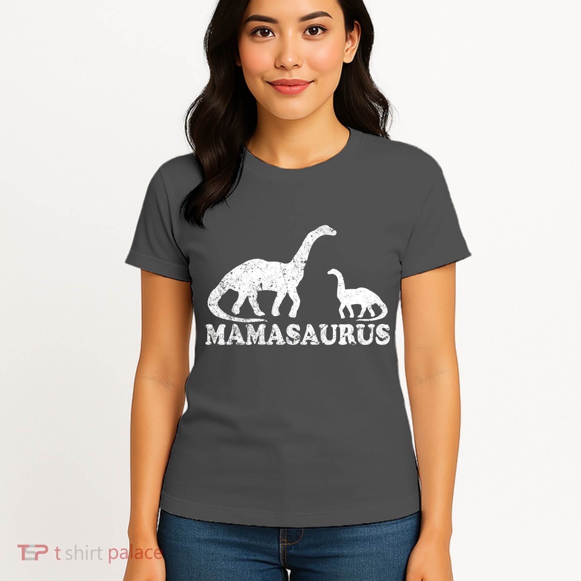Distressed Mamasaurus Mom Mama Mother Dinosaur Women's T-Shirt
