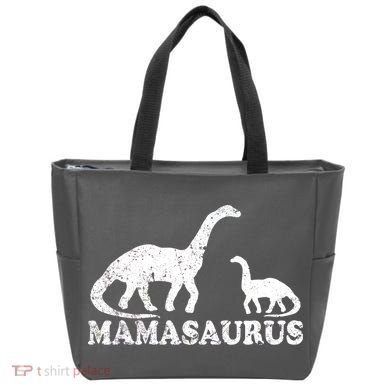 Distressed Mamasaurus Mom Mama Mother Dinosaur Tote Bag