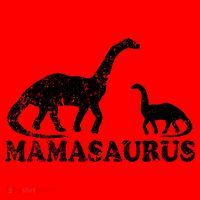 Distressed Mamasaurus Mom Mama Mother Dinosaur Santa Hat thumb 1