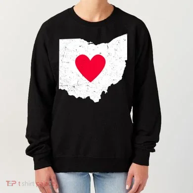 Distressed Ohio State Love Women's Sweatshirt