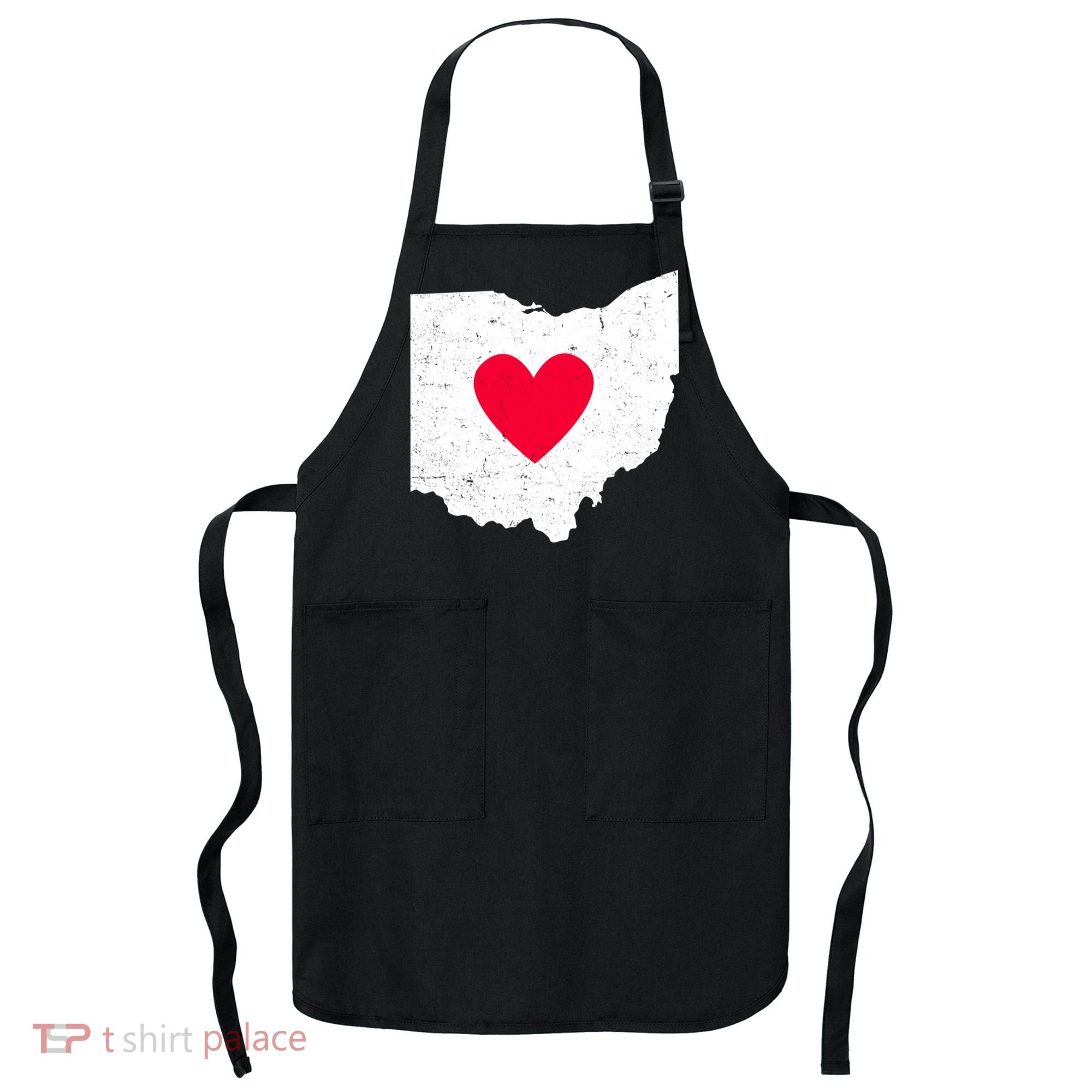 Distressed Ohio State Love Apron
