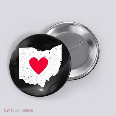Distressed Ohio State Love Button