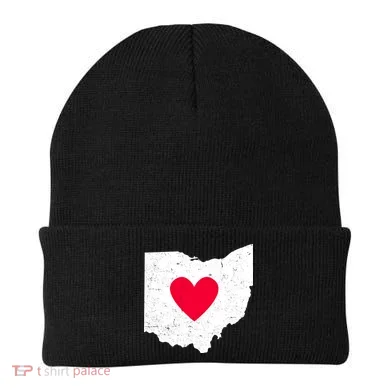 Distressed Ohio State Love Beanie
