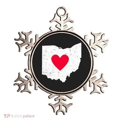 Distressed Ohio State Love Ornament