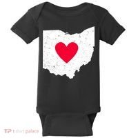 Distressed Ohio State Love Baby Bodysuit thumb 0