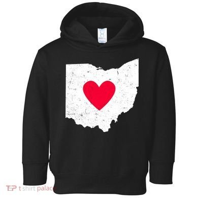 Distressed Ohio State Love Toddler Hoodie