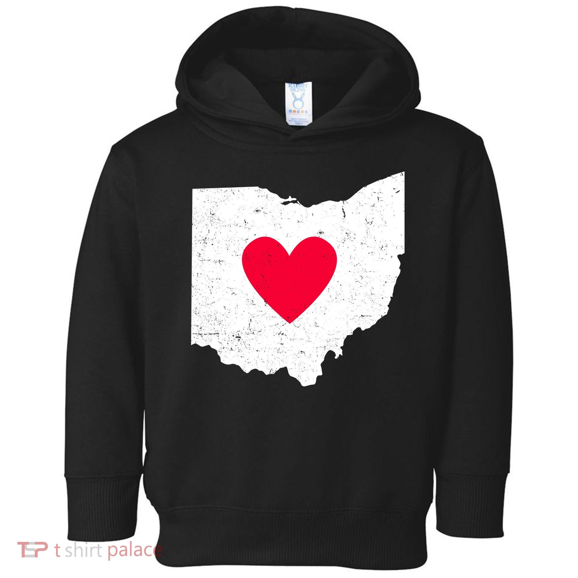 Distressed Ohio State Love Toddler Hoodie