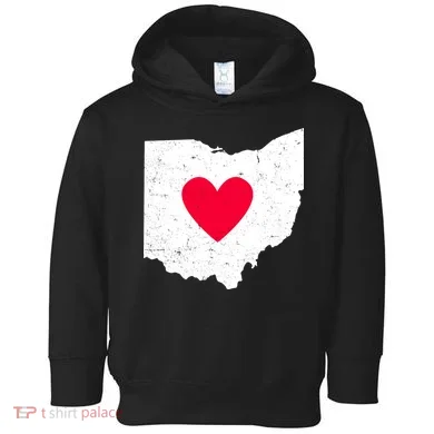 Distressed Ohio State Love Toddler Hoodie
