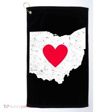 Distressed Ohio State Love Golf Towel