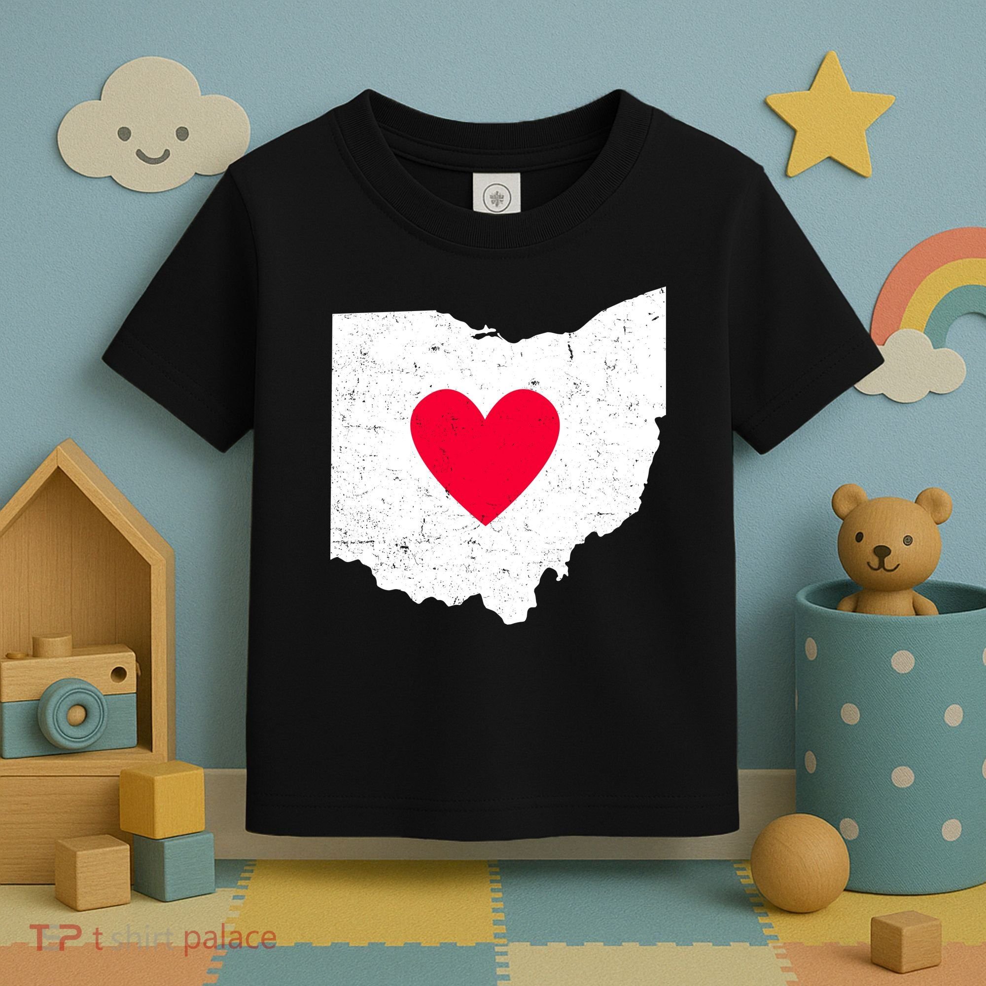 Distressed Ohio State Love Toddler T-Shirt