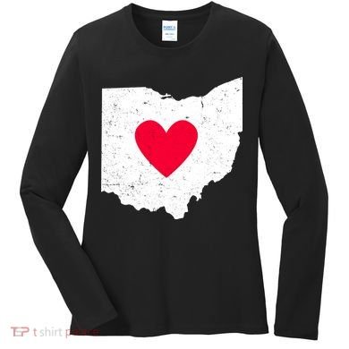 Distressed Ohio State Love Women's Long Sleeve Shirt
