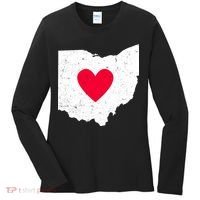 Distressed Ohio State Love Women's Long Sleeve Shirt thumb 0