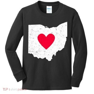 Distressed Ohio State Love Kids Long Sleeve Shirt