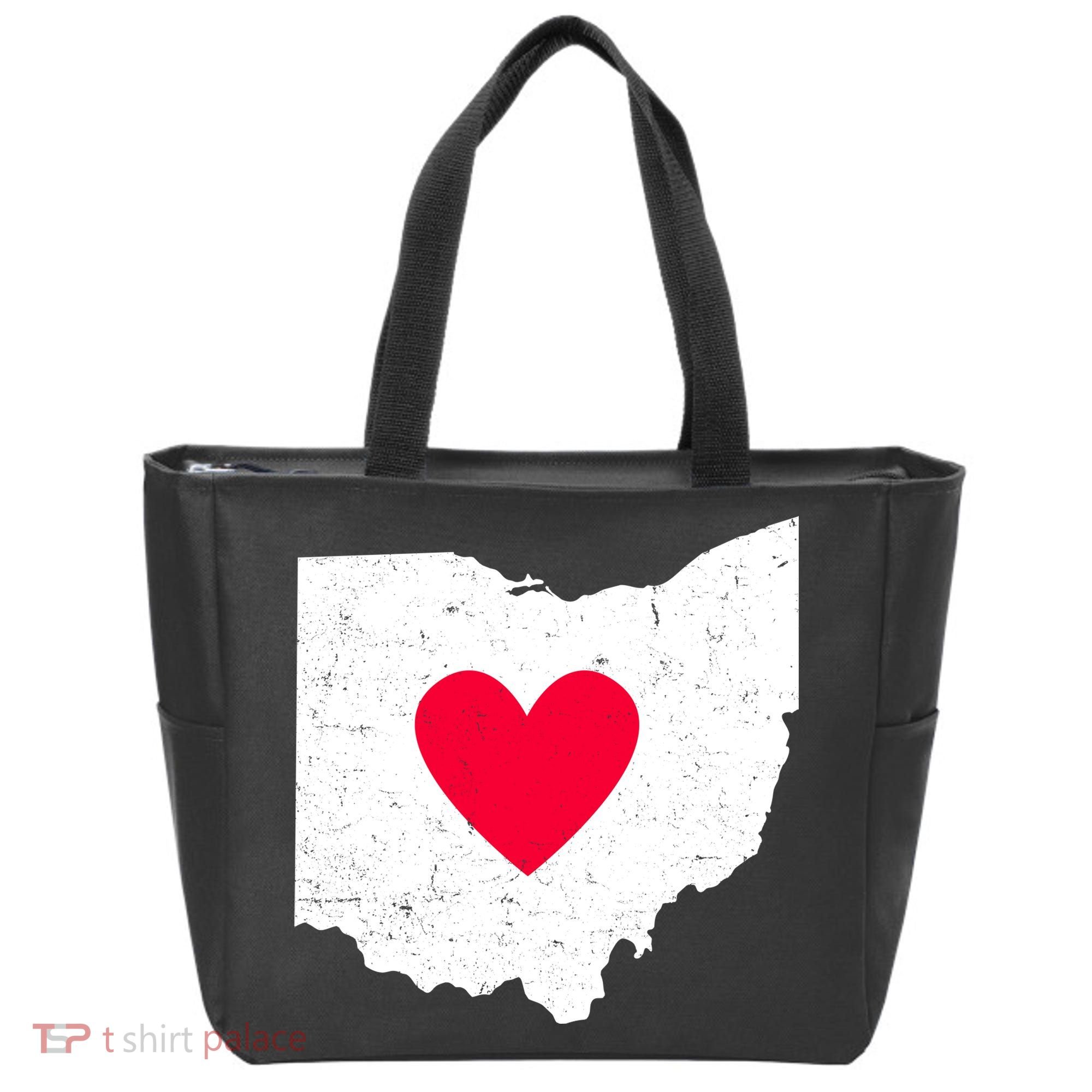 Distressed Ohio State Love Tote Bag