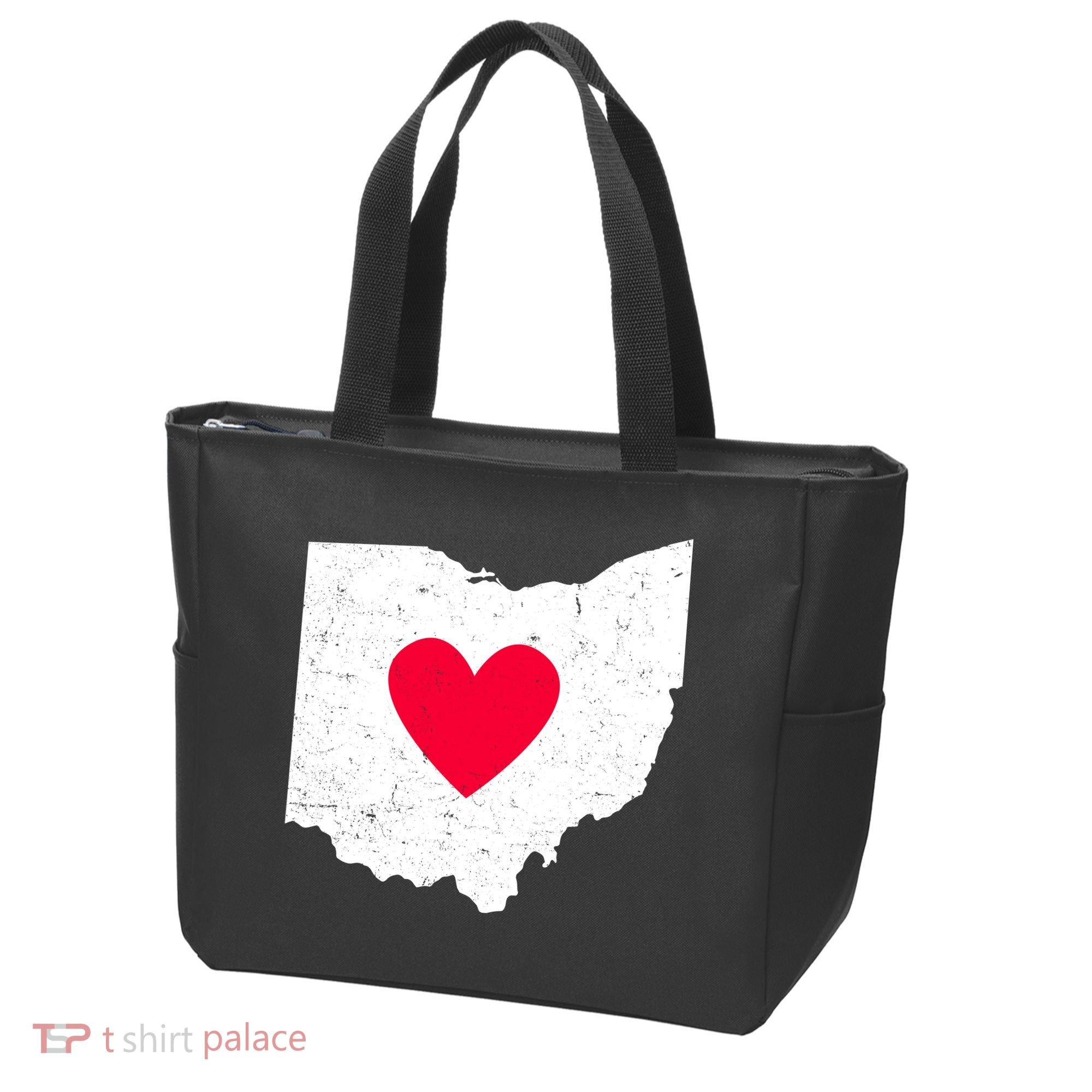Distressed Ohio State Love Tote Bag