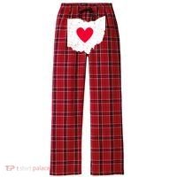 Distressed Ohio State Love Women's Flannel Plaid Pajama Pants thumb 0