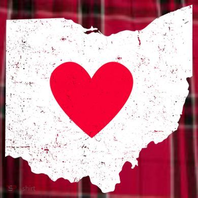 Distressed Ohio State Love Women's Flannel Plaid Pajama Pants