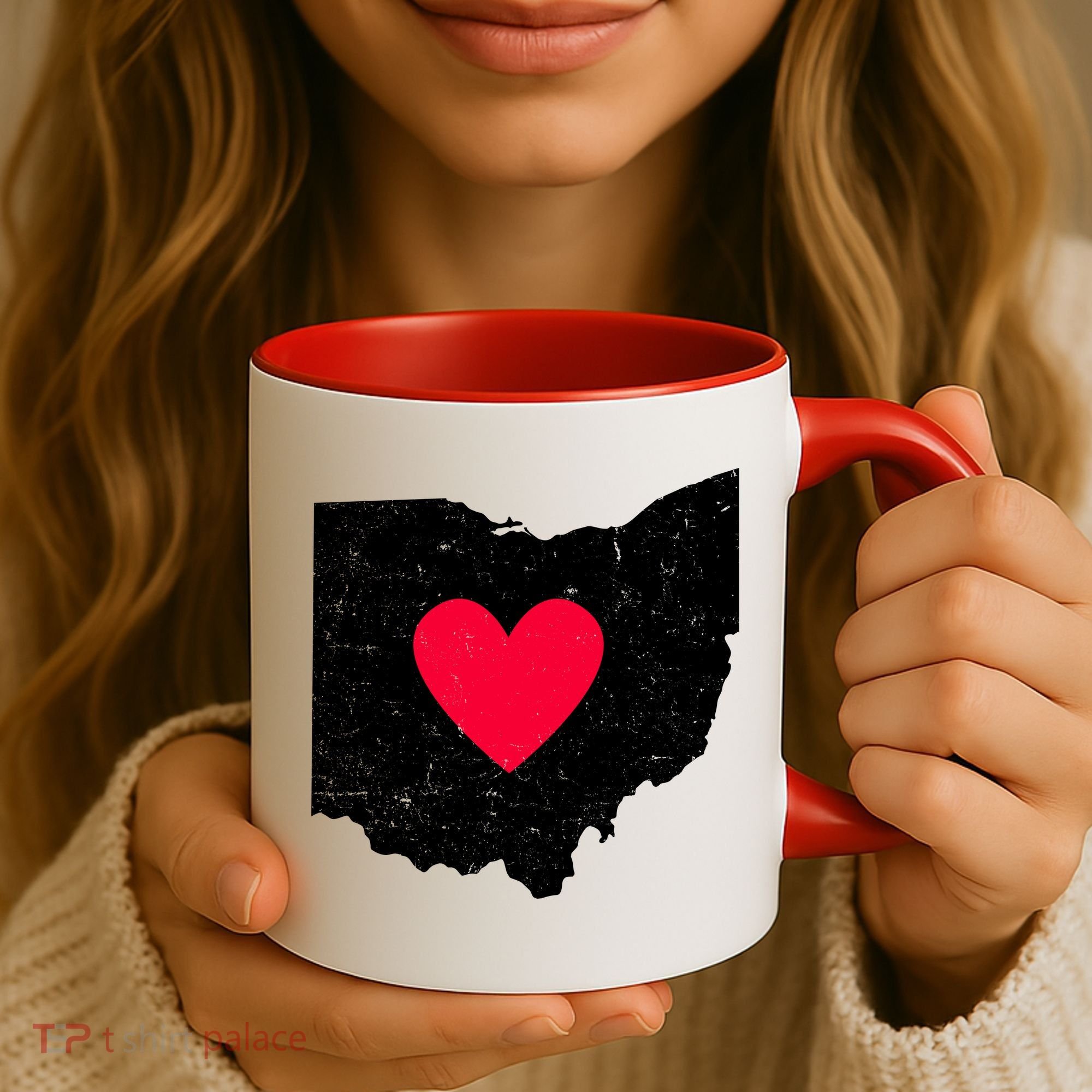 Distressed Ohio State Love Coffee Mug