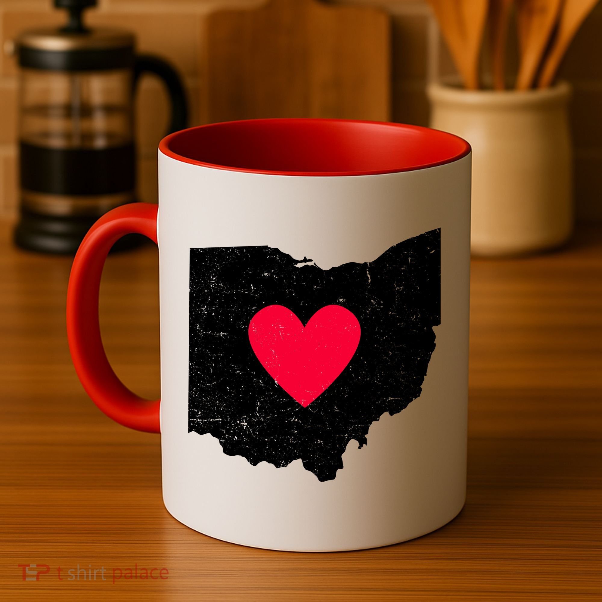 Distressed Ohio State Love Coffee Mug