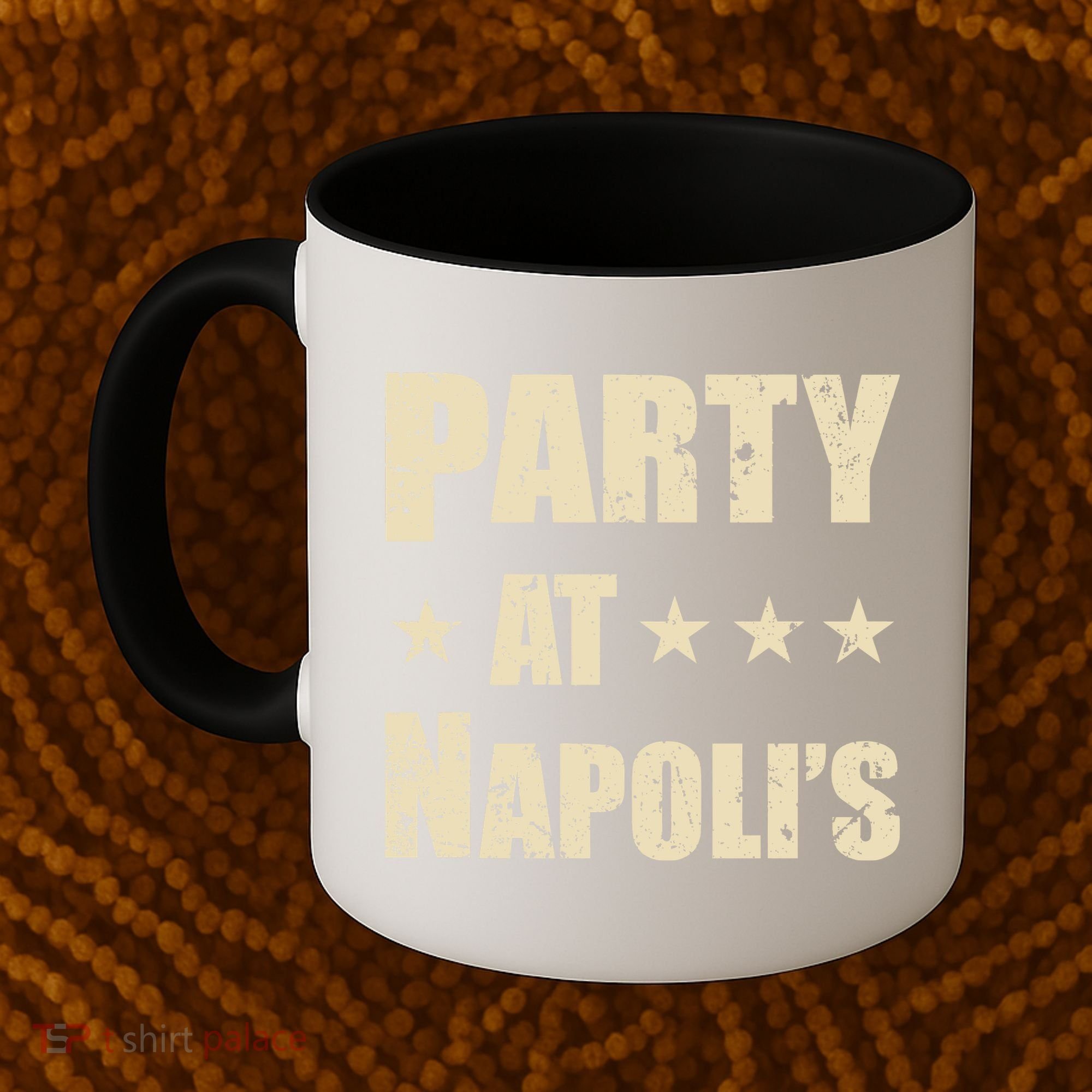 Distressed Party at Napoli's Coffee Mug