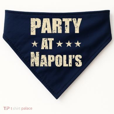 Distressed Party at Napoli's USA-Made Doggie Bandana