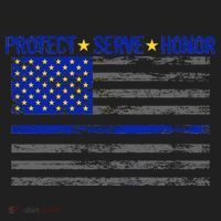 Distressed Police Blue Striped Flag Hat thumb 2
