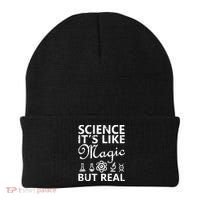 Distressed Science It's Like Magic But Real March For Science Beanie thumb 0