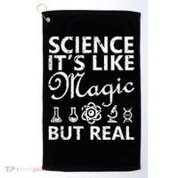 Distressed Science It's Like Magic But Real March For Science Golf Towel thumb 0
