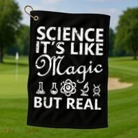 Distressed Science It's Like Magic But Real March For Science Golf Towel thumb 1
