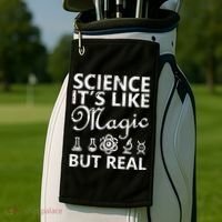 Distressed Science It's Like Magic But Real March For Science Golf Towel thumb 2