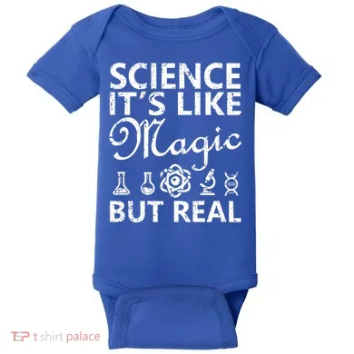 Distressed Science It's Like Magic But Real March For Science Baby Bodysuit