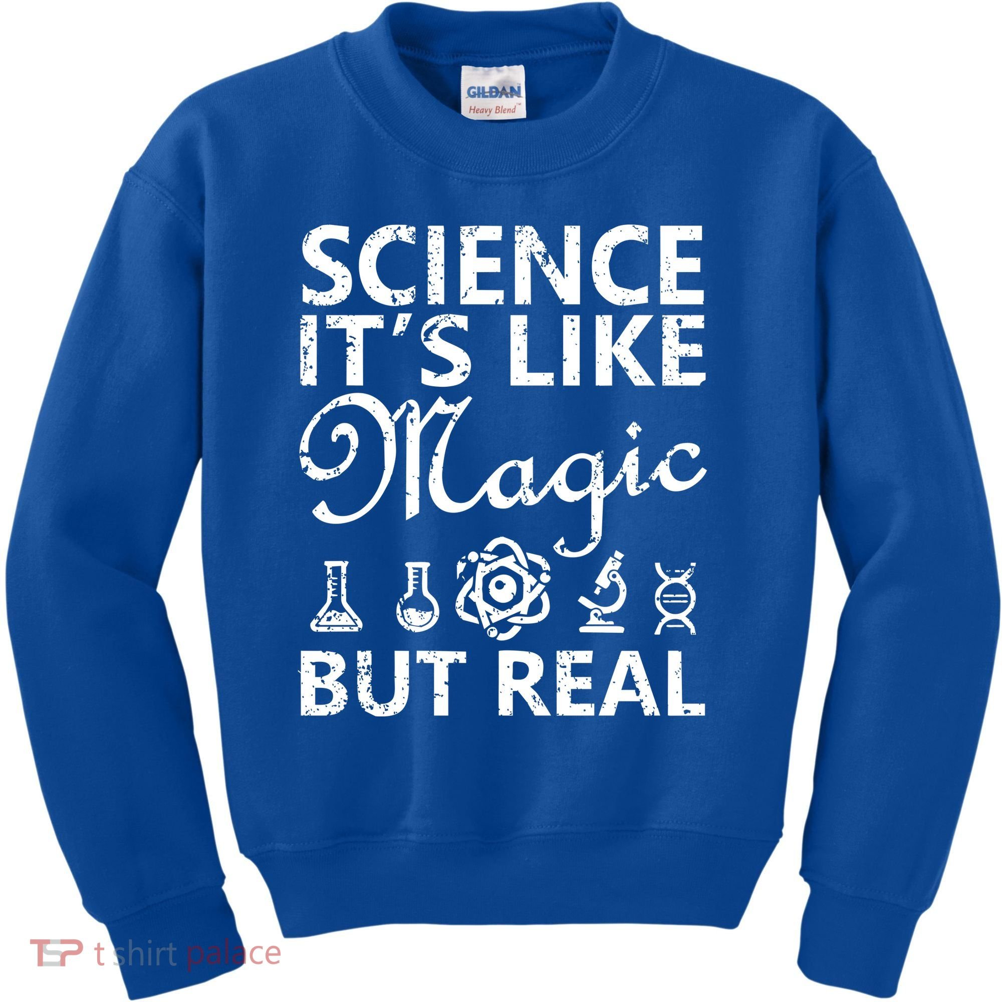 Distressed Science It's Like Magic But Real March For Science Kids Sweatshirt