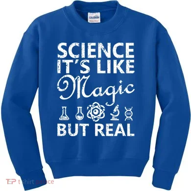 Distressed Science It's Like Magic But Real March For Science Kids Sweatshirt