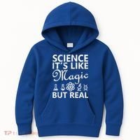 Distressed Science It's Like Magic But Real March For Science Kids Hoodie thumb 0