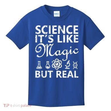 Distressed Science It's Like Magic But Real March For Science Kids T-Shirt