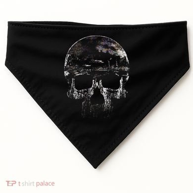 Distressed Skull Graphic USA-Made Doggie Bandana