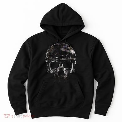 Distressed Skull Graphic Hoodie