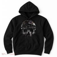 Distressed Skull Graphic Hoodie thumb 0